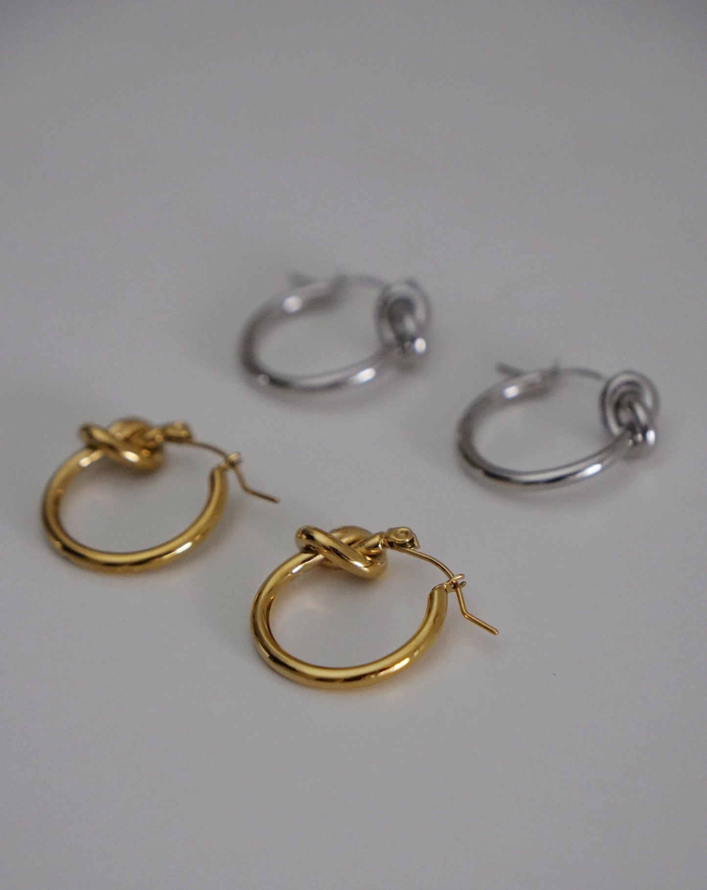 Classic Knot Hoops in Gold