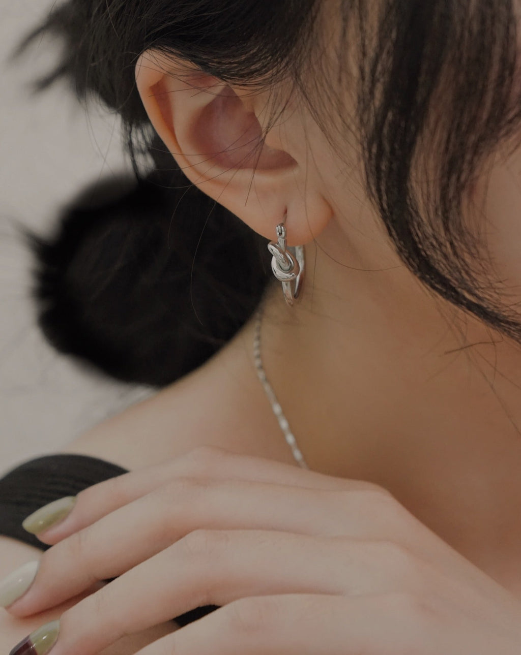 Classic Knot Hoops in Silver