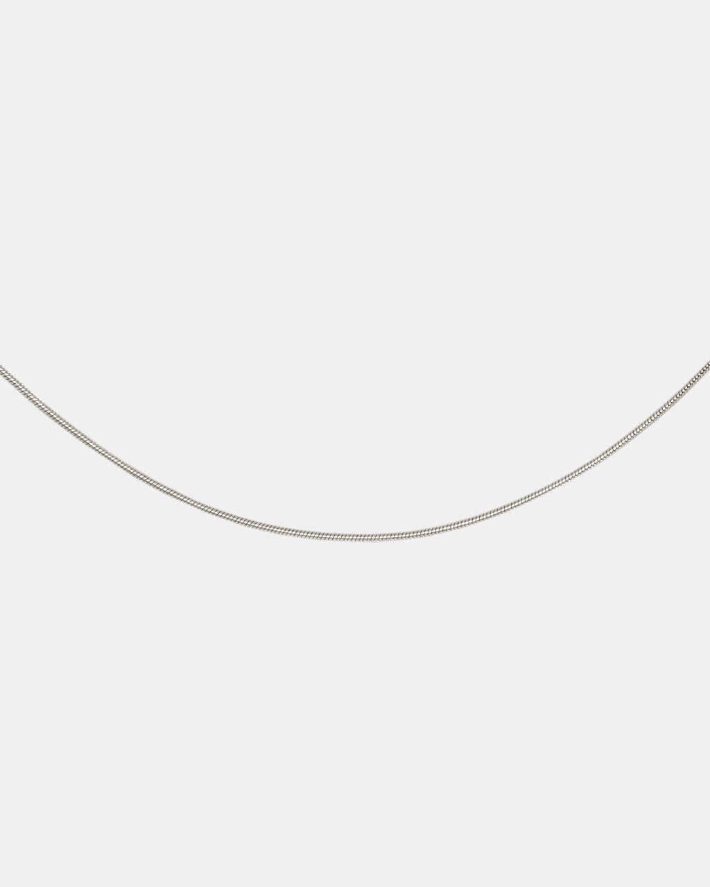 Sleek Snake Chain Necklace in Silver