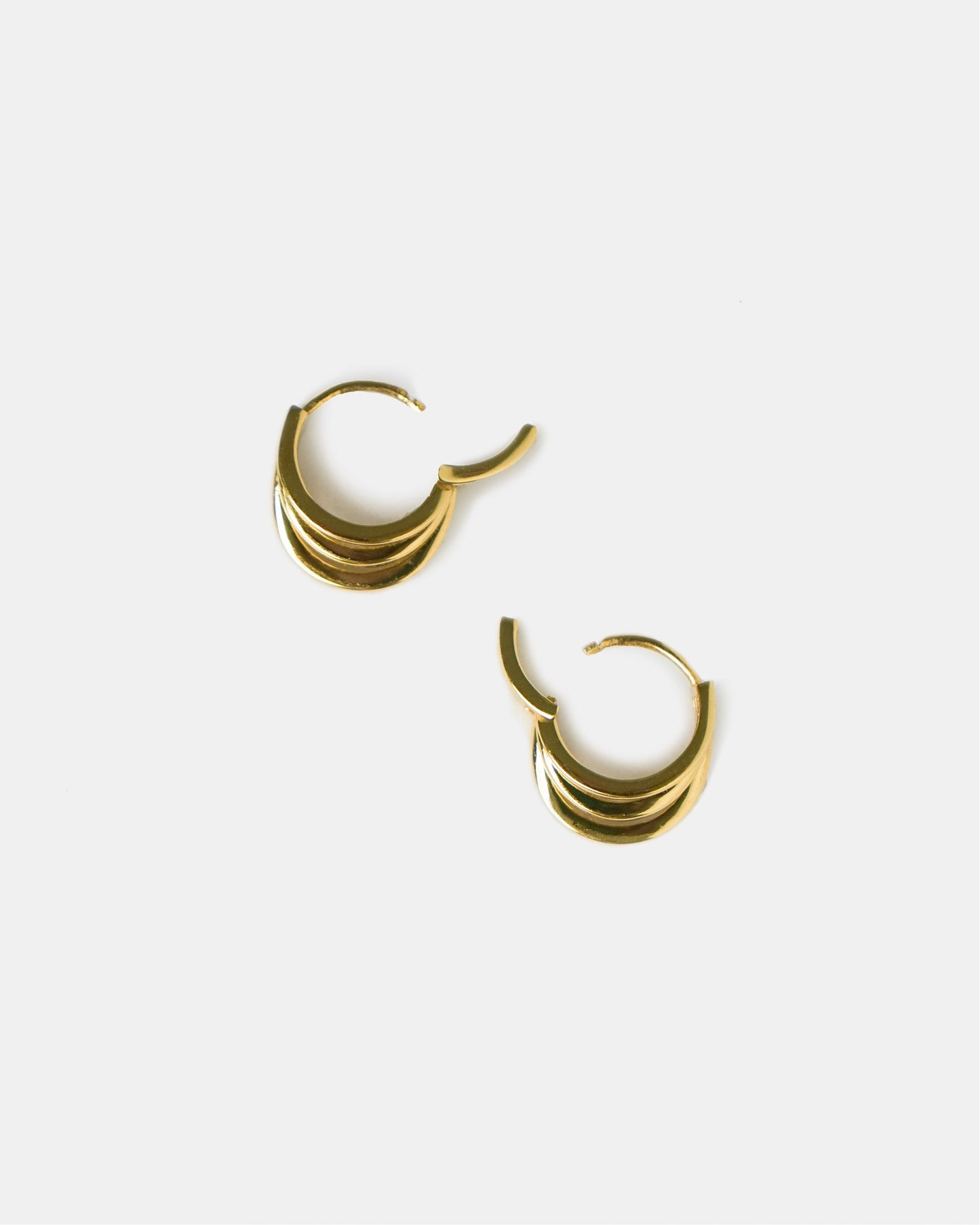 Trio Hoops in Gold