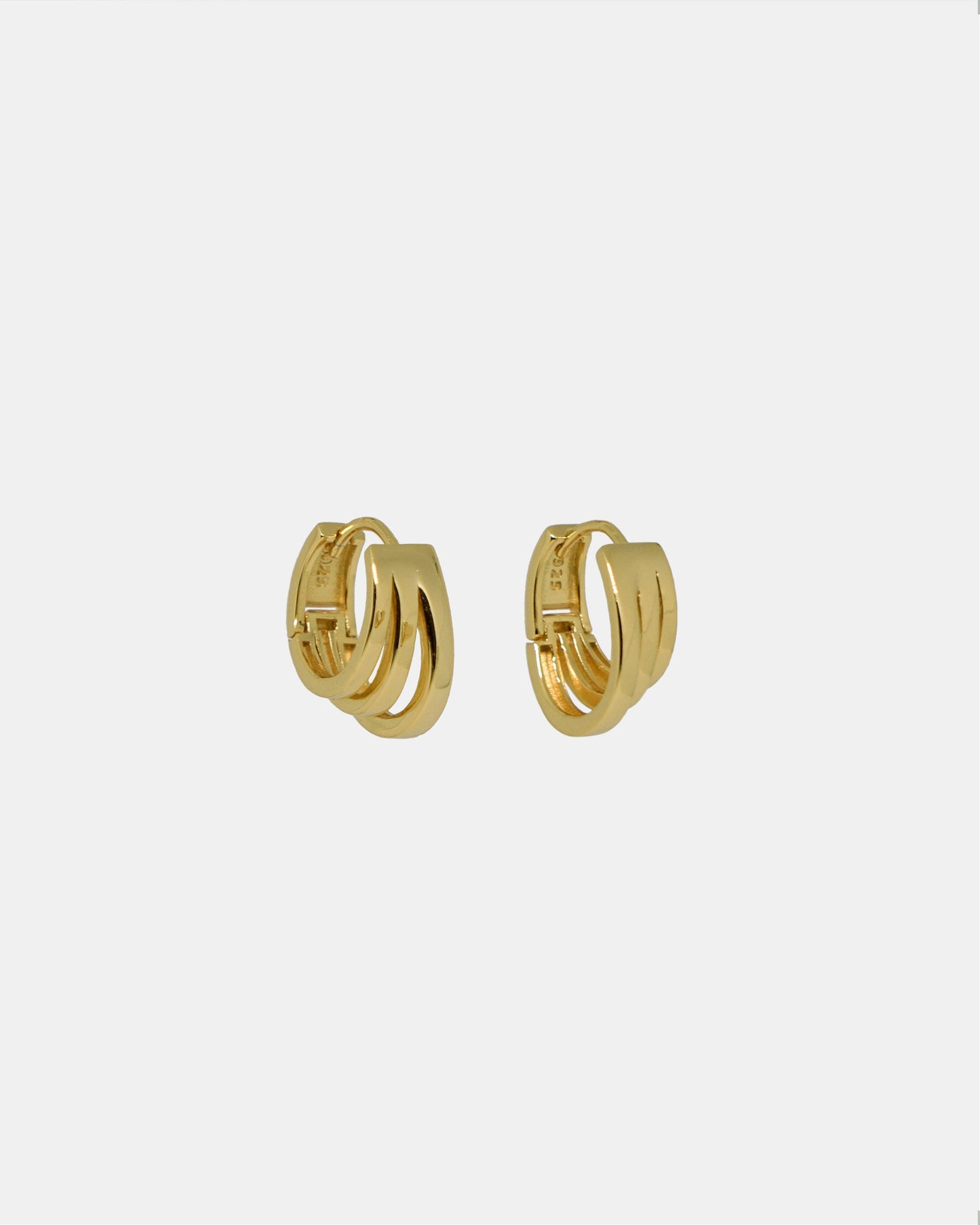 Trio Hoops in Gold