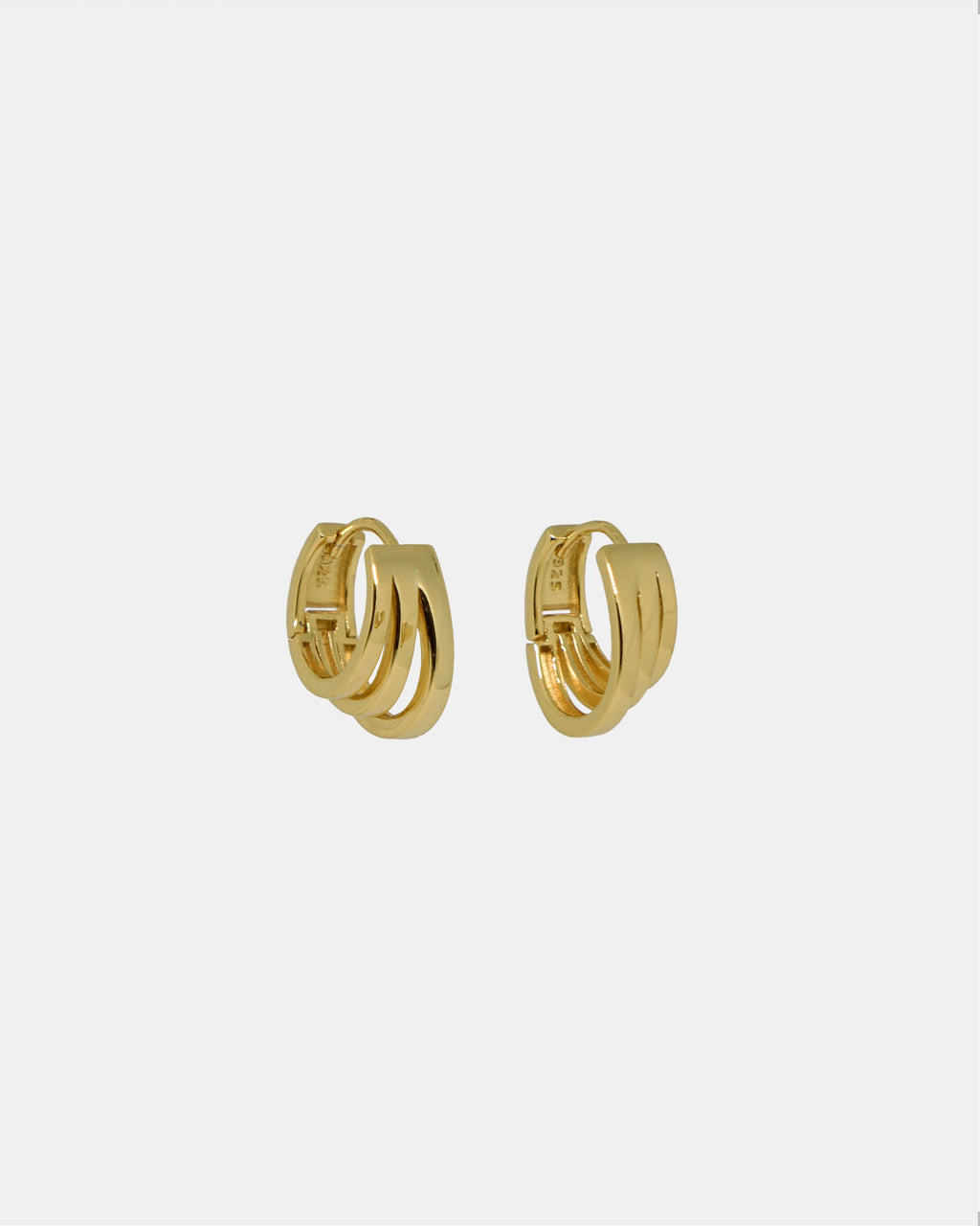 Trio Hoops in Gold