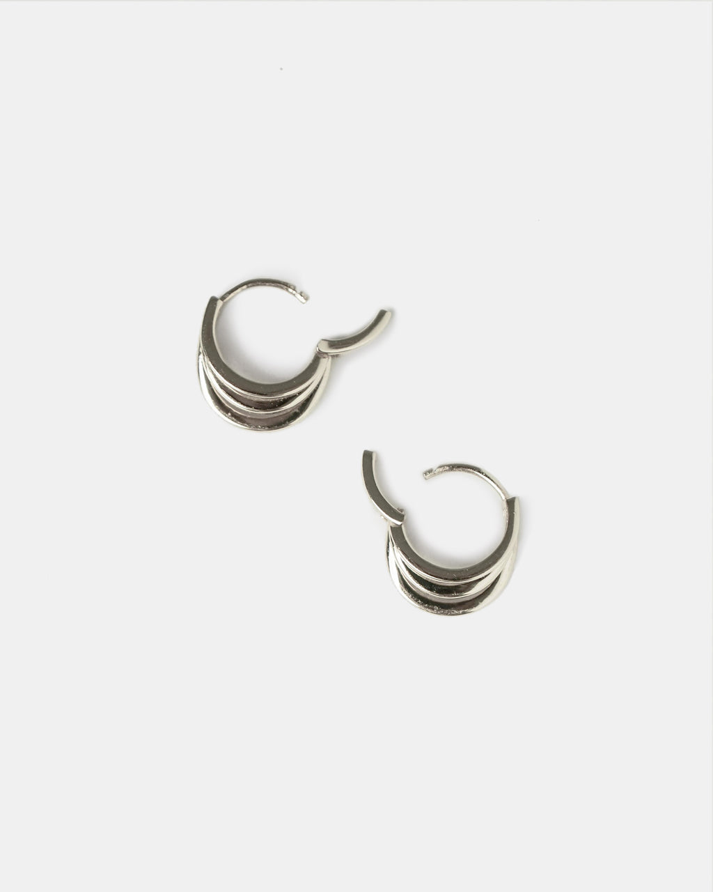 Trio Hoops in Silver