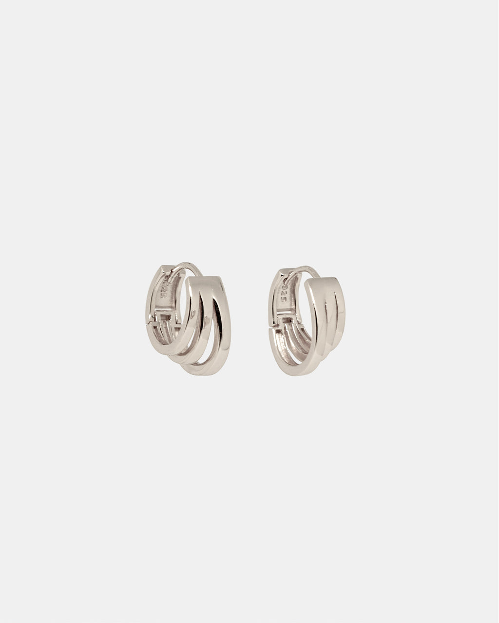 Trio Hoops in Silver
