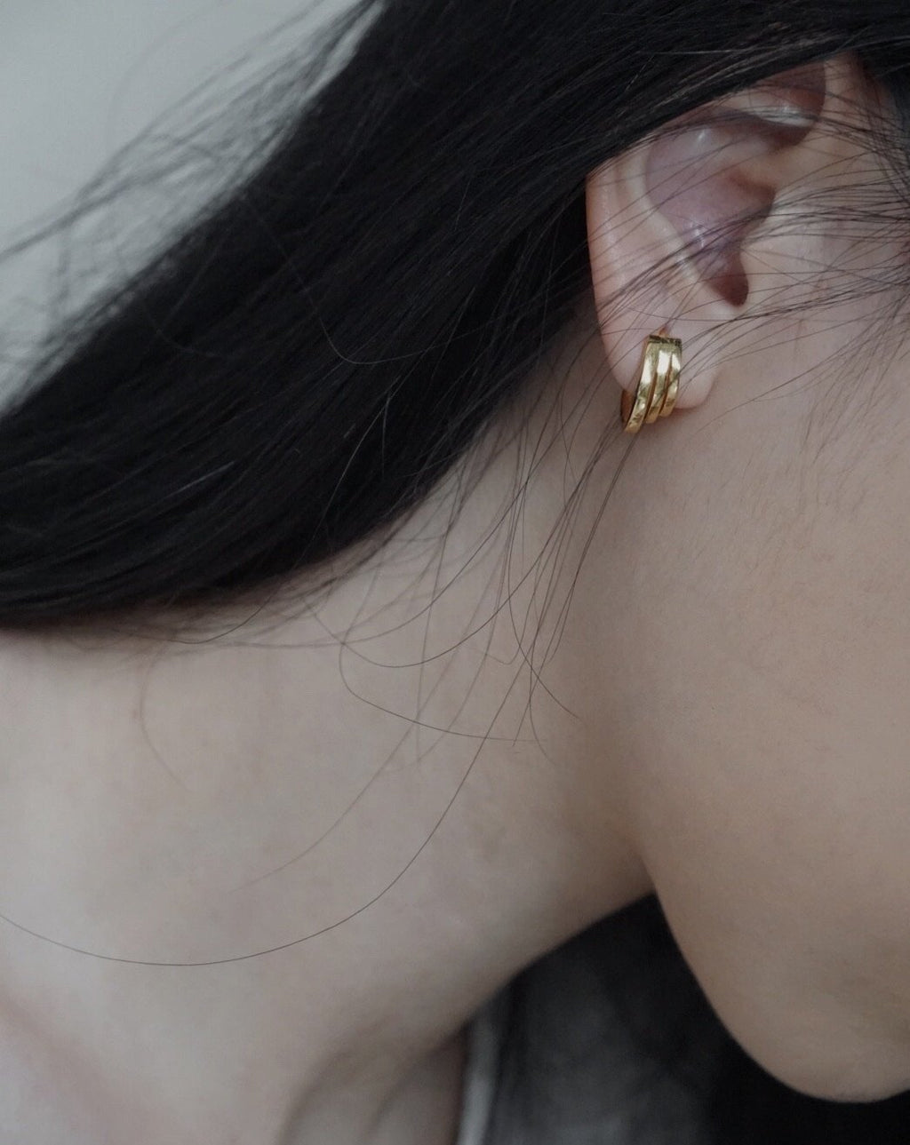 Trio Hoops in Gold
